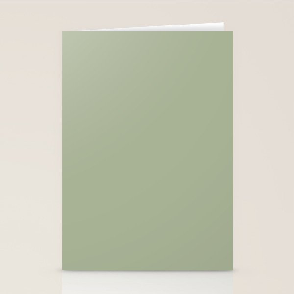 The Sage Green Solid  Stationery Card Gallery Image 1