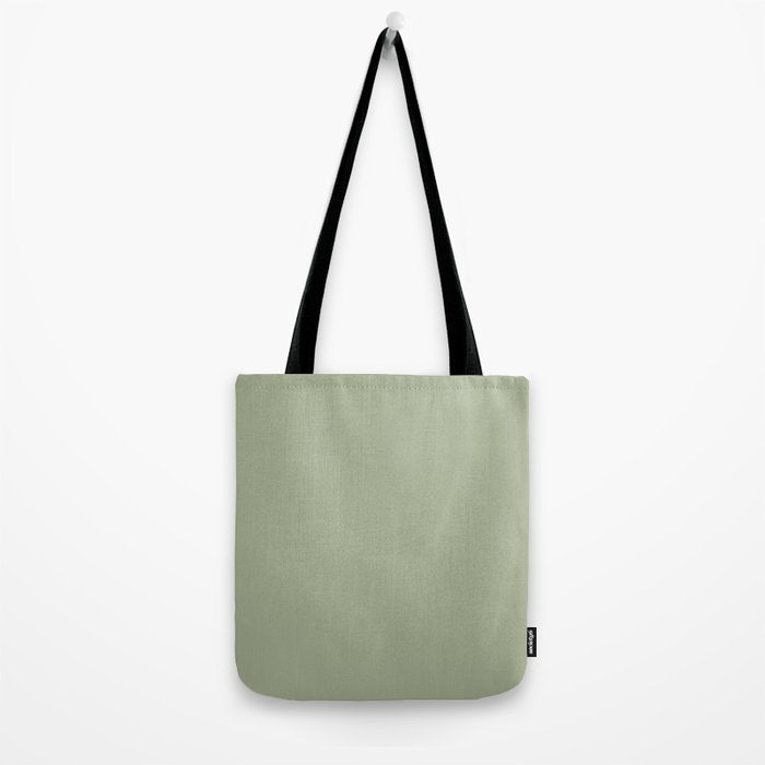 The Sage Green Solid  Tote Bag Gallery Image 2