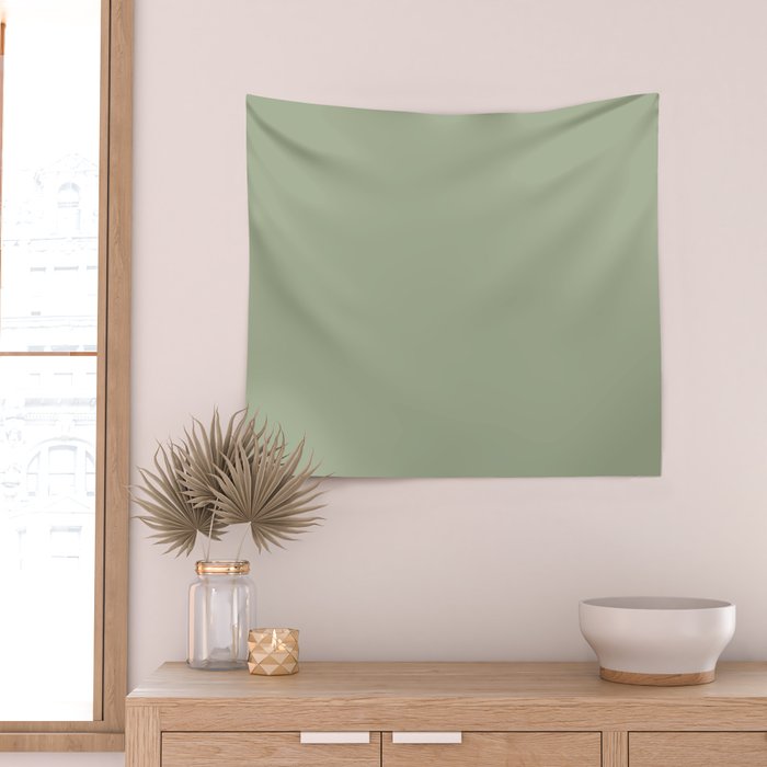 The Sage Green Solid  Wall Tapestry Gallery Image 2