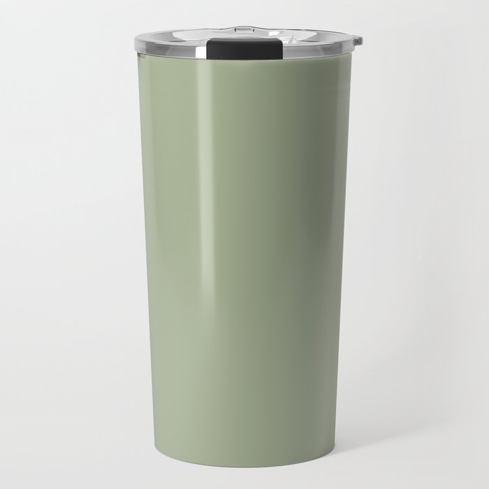 The Sage Green Solid  Travel Mug Gallery Image 1