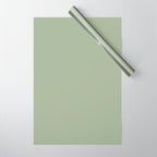 The Sage Green Solid  Wrapping Paper Gallery Image 1