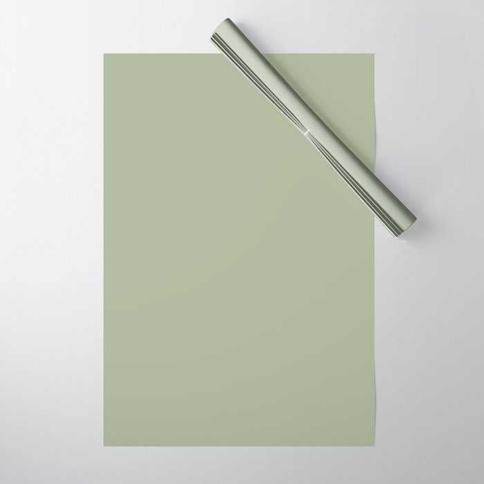 The Sage Green Solid  Wrapping Paper Gallery Image 1