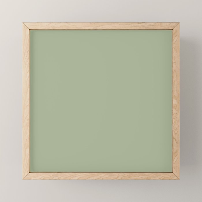 The Sage Green Solid  Mini Art Print Gallery Image 1