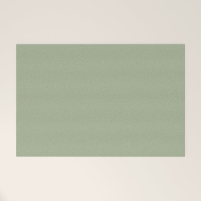 The Sage Green Solid  Welcome Mat Gallery Image 1