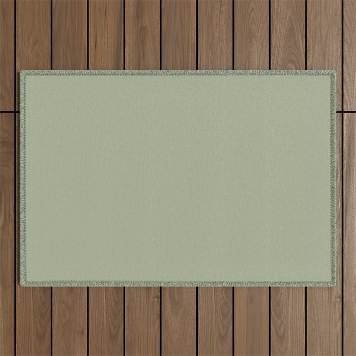 The Sage Green Solid  Outdoor Rug Gallery Image 1