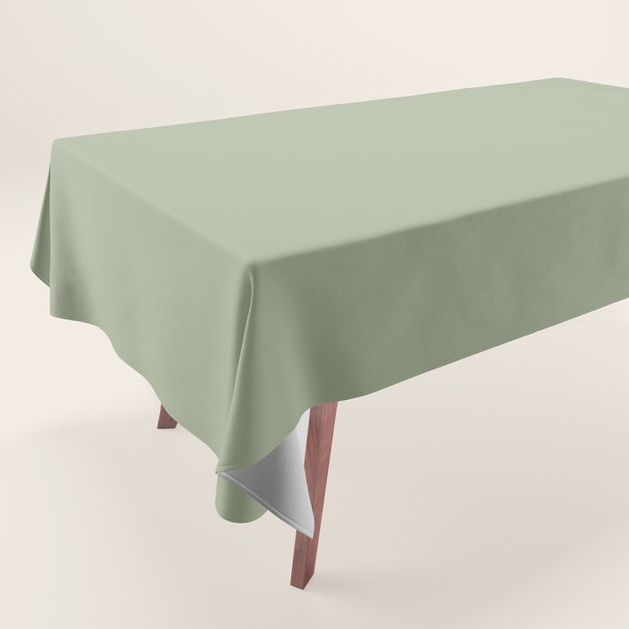 The Sage Green Solid  Tablecloth Gallery Image 1