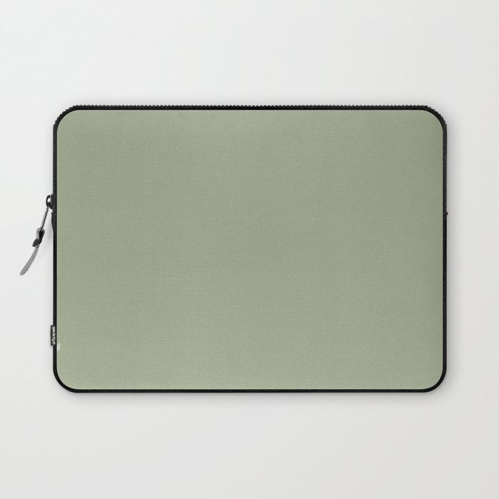 The Sage Green Solid  Laptop Sleeve Gallery Image 1