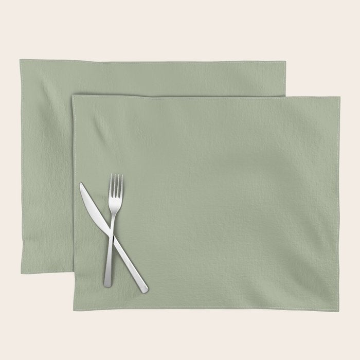 The Sage Green Solid  Placemat Gallery Image 1