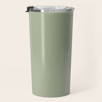 The Sage Green Solid  Travel Mug Gallery Image 3