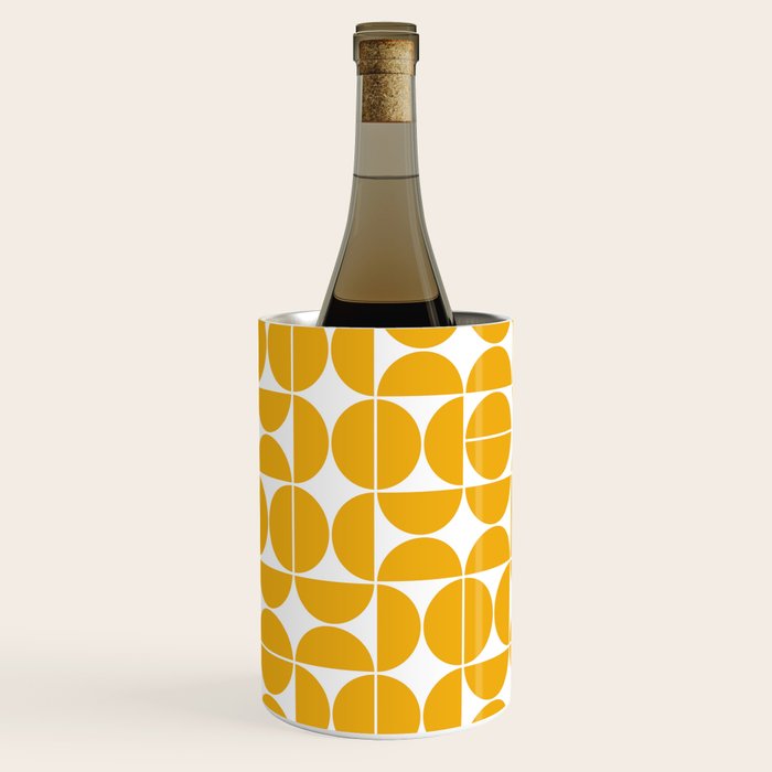 Mid Century Modern Geometric 04 Yellow Wine Chiller Gallery Image 2