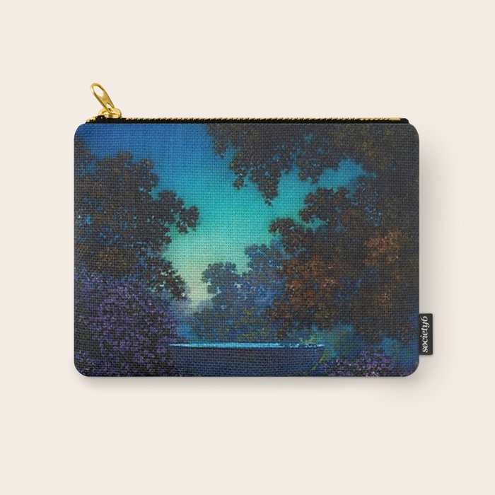 Blue Fountain at Twilight by Maxfield Parrish Carry All Pouch Gallery Image 1