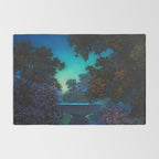 Blue Fountain at Twilight by Maxfield Parrish Rug Gallery Image 2