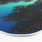 Blue Fountain at Twilight by Maxfield Parrish Bath Mat Gallery Image 3