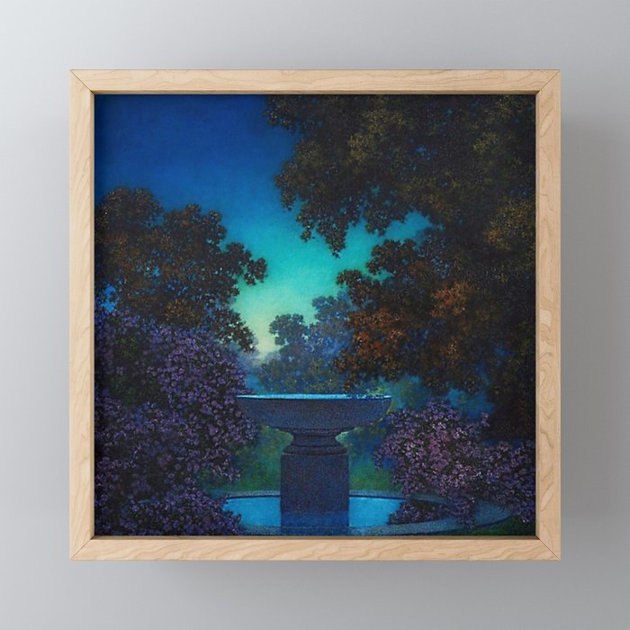 Blue Fountain at Twilight by Maxfield Parrish Mini Art Print Gallery Image 1