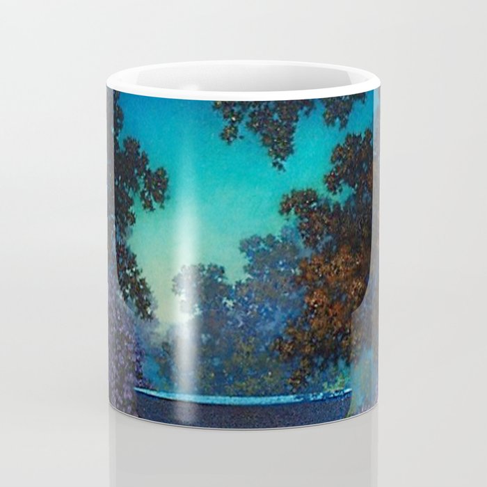 Blue Fountain at Twilight by Maxfield Parrish Coffee Mug Gallery Image 4