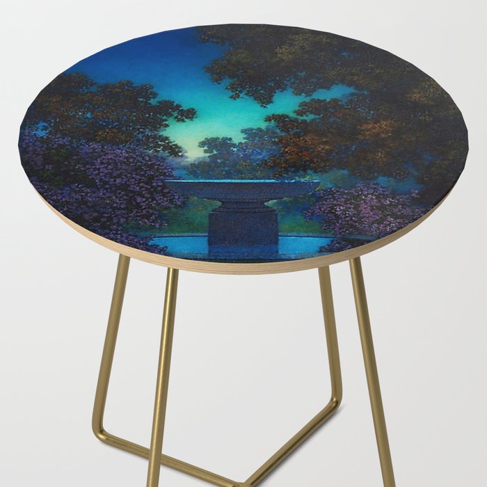 Blue Fountain at Twilight by Maxfield Parrish Side Table Gallery Image 2