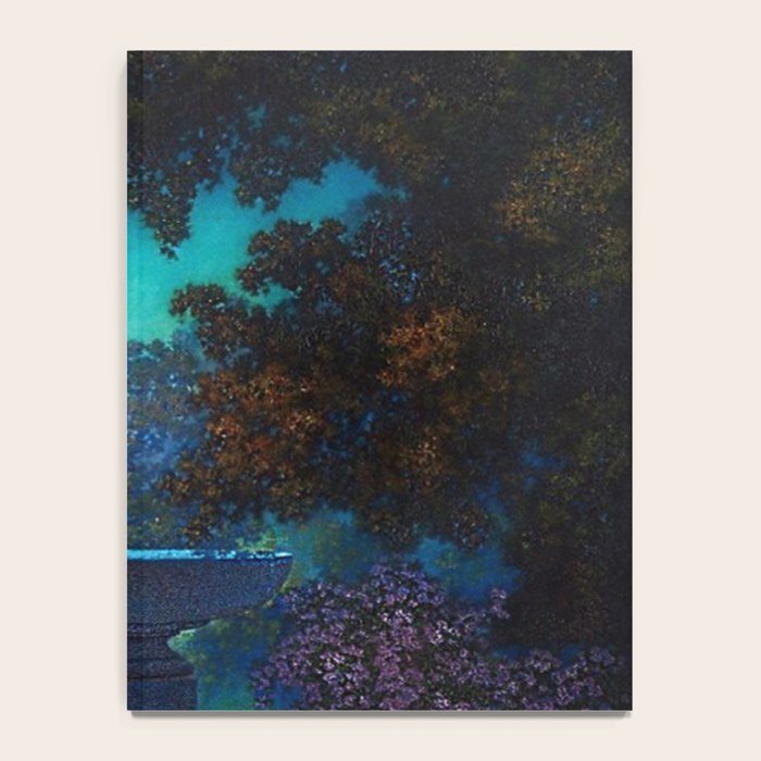 Blue Fountain at Twilight by Maxfield Parrish Notebook Gallery Image 4
