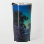 Blue Fountain at Twilight by Maxfield Parrish Travel Mug Gallery Image 3