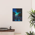 Blue Fountain at Twilight by Maxfield Parrish Poster Gallery Image 2