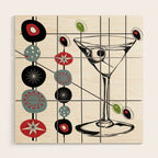 Mid-Century Modern Art Atomic Cocktail 3.0 Wood Wall Art Gallery Image 1