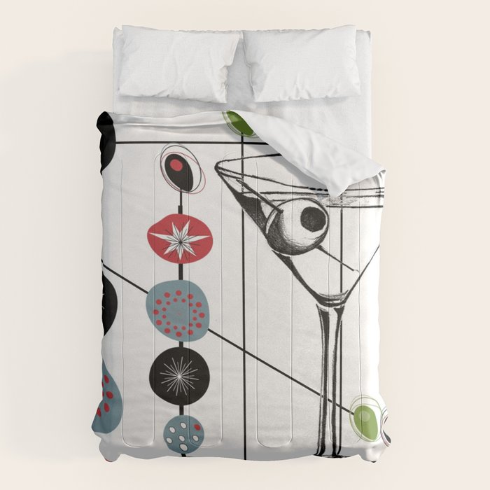 Mid-Century Modern Art Atomic Cocktail 3.0 Comforter Gallery Image 1
