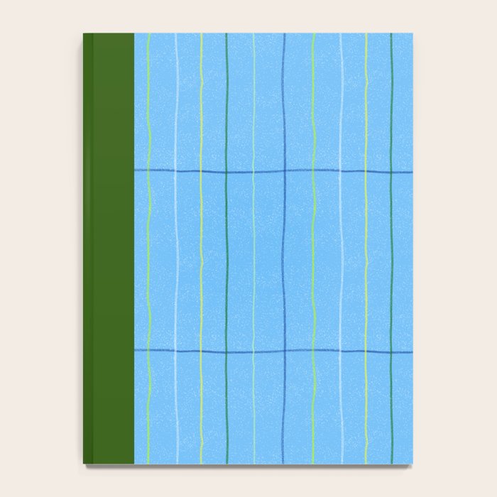Textured Picnic Pattern in Sky Blue Notebook Gallery Image 4