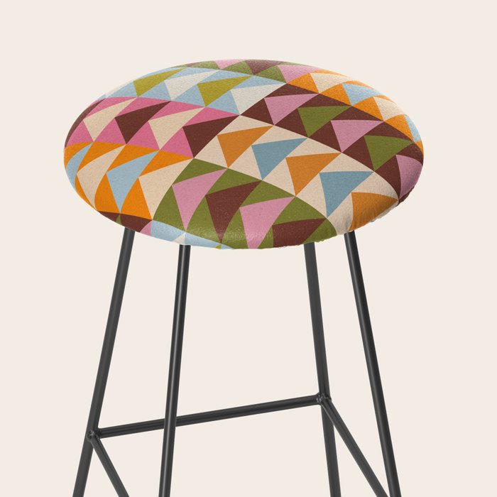 Quilt Triangle Shapes - Multi-color Stool Gallery Image 2