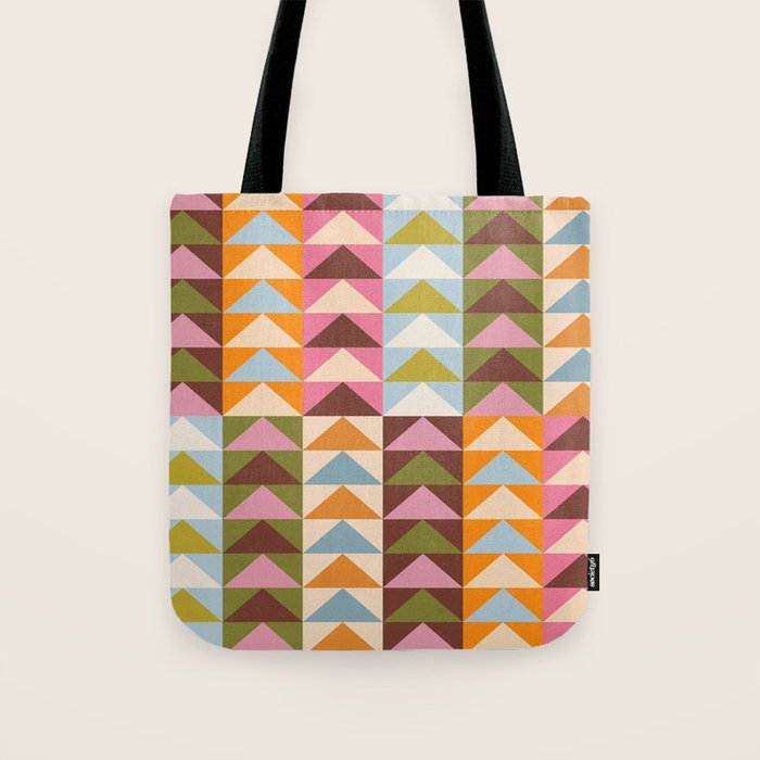 Quilt Triangle Shapes - Multi-color Tote Bag Gallery Image 1