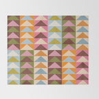 Quilt Triangle Shapes - Multi-color Throw Blanket Gallery Image 2