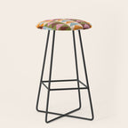 Quilt Triangle Shapes - Multi-color Stool Gallery Image 1
