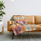 Quilt Triangle Shapes - Multi-color Throw Blanket Gallery Image 1