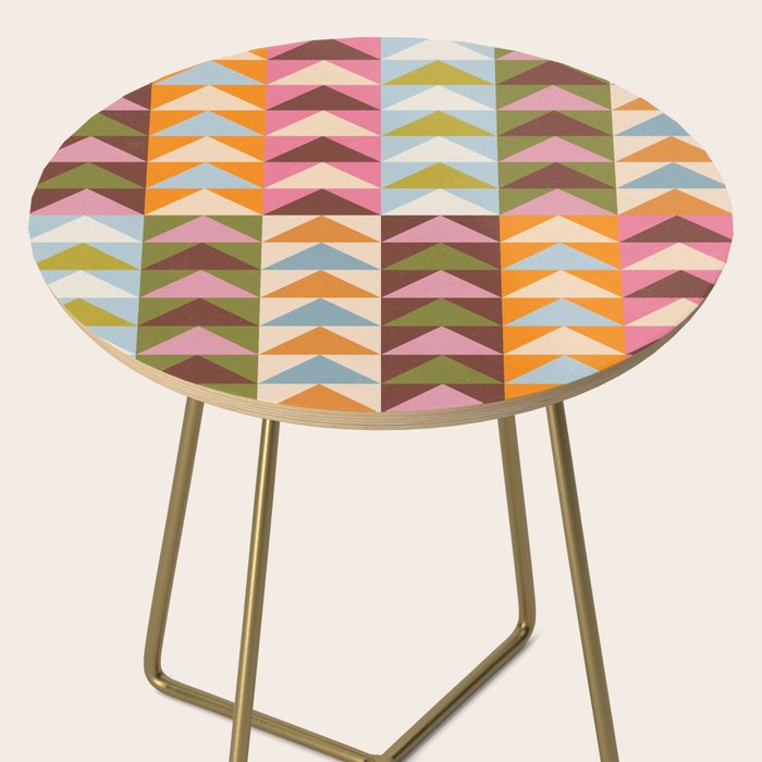 Quilt Triangle Shapes - Multi-color Side Table Gallery Image 2