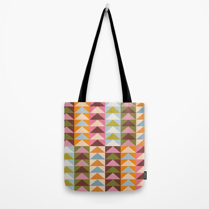 Quilt Triangle Shapes - Multi-color Tote Bag Gallery Image 2