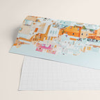 Santorini Vacay | Greece Summer Travel Architecture Buildings | Pastel Beachy Cityscape Photography Wrapping Paper Gallery Image 2