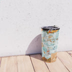 Santorini Vacay | Greece Summer Travel Architecture Buildings | Pastel Beachy Cityscape Photography Travel Mug Gallery Image 4