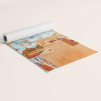 Santorini Vacay | Greece Summer Travel Architecture Buildings | Pastel Beachy Cityscape Photography Yoga Mat Gallery Image 2