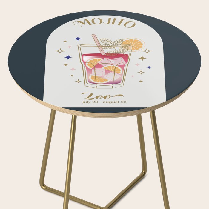 Mojito Cocktail Zodiac Sign Side Table Gallery Image 2