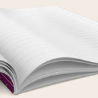 Jewel Tone Vintage Cottage Flowers and Stripes Pattern in Plum Aubergine Notebook Gallery Image 2