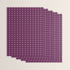 Jewel Tone Vintage Cottage Flowers and Stripes Pattern in Plum Aubergine Wrapping Paper Gallery Image 3