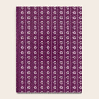 Jewel Tone Vintage Cottage Flowers and Stripes Pattern in Plum Aubergine Notebook Gallery Image 4