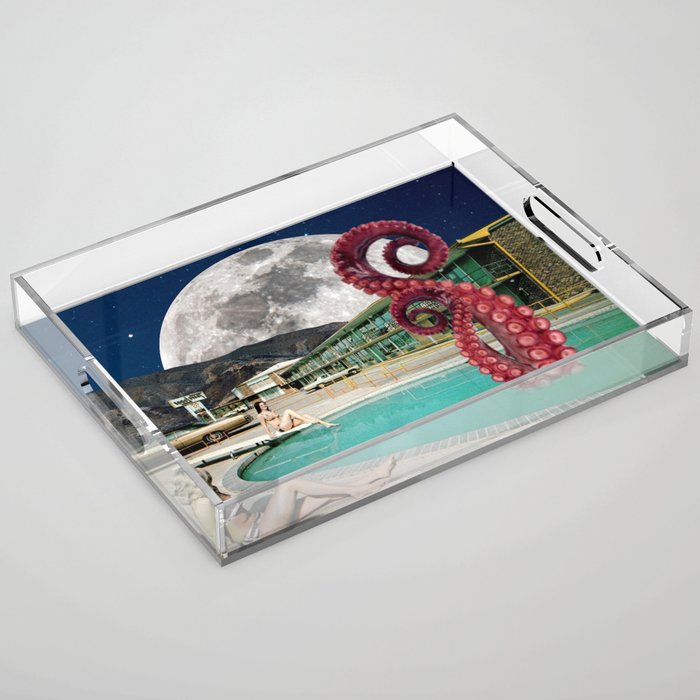 Octopus in the pool Acrylic Tray Gallery Image 1