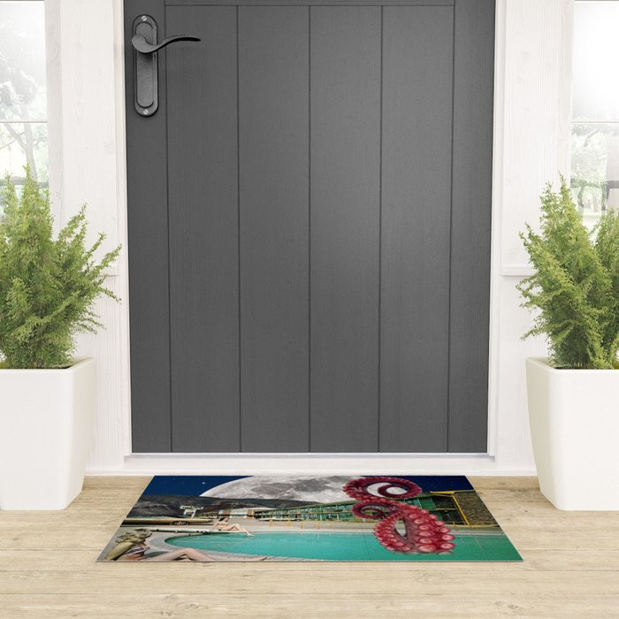 Octopus in the pool Welcome Mat Gallery Image 3