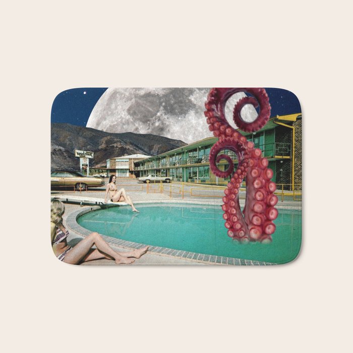 Octopus in the pool Bath Mat Gallery Image 1