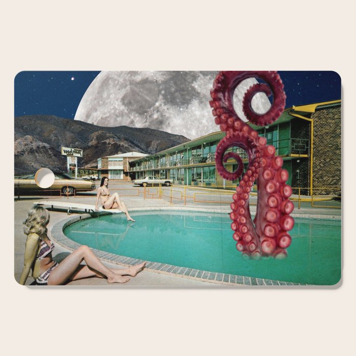 Octopus in the pool Cutting Board Gallery Image 1