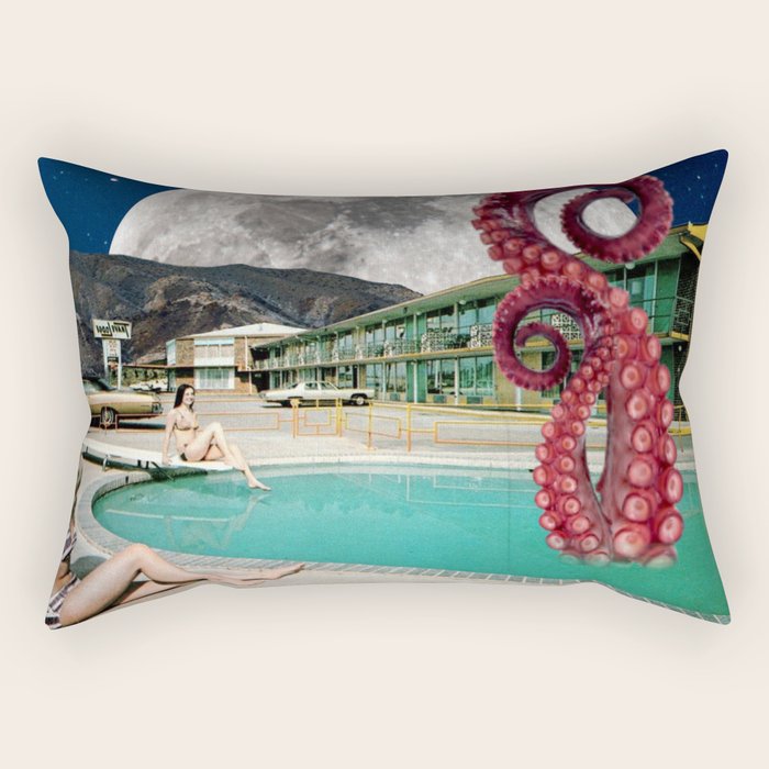 Octopus in the pool Rectangular Pillow Gallery Image 2