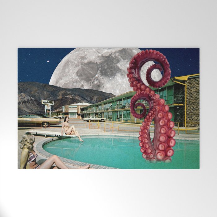 Octopus in the pool Welcome Mat Gallery Image 1