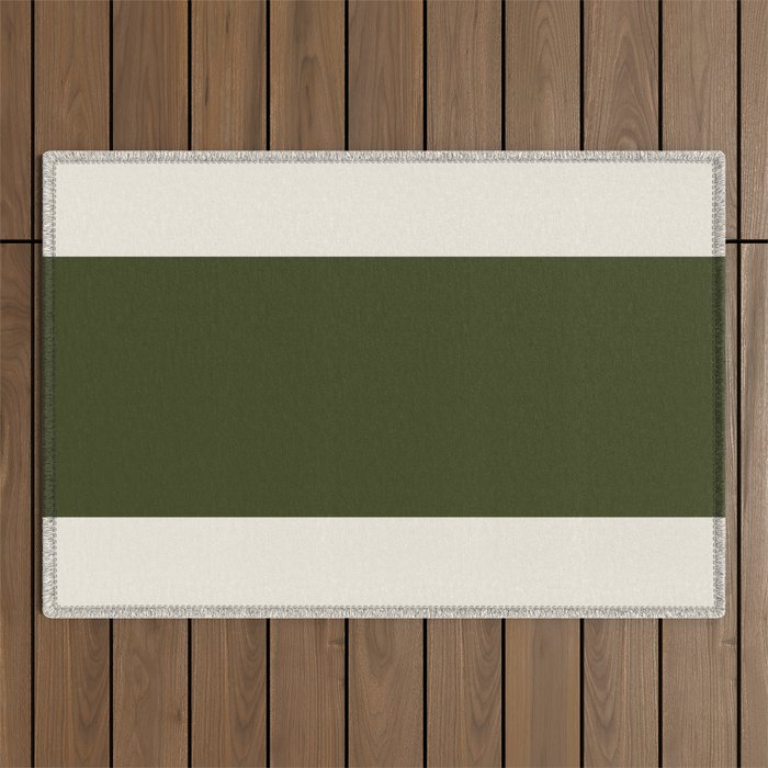 Dual (Olive Green & Cream) Outdoor Rug Gallery Image 1