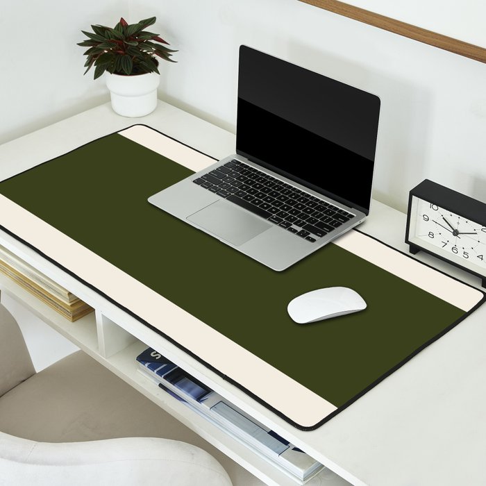 Dual (Olive Green & Cream) Desk Mat Gallery Image 2