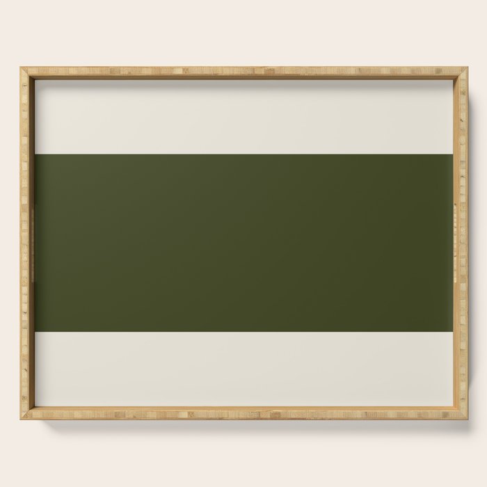 Dual (Olive Green & Cream) Serving Tray Gallery Image 1