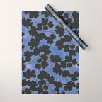Shadow Poppies - Blue Wrapping Paper Gallery Image 1